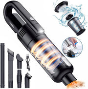 Aspiratore di polvere senza fili - 120W Aspiratore auto con filtro HEPA metallico - lampada LED - per auto casa pelo di animale