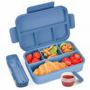 Lunchbox con compartimenti 1300ML, imbevibile e impermeabile per bambini con compartimenti, bentobox con compartimenti per bambini e adulti, contenitore per colazione per ragazzi e ragazze, colore blu scuro