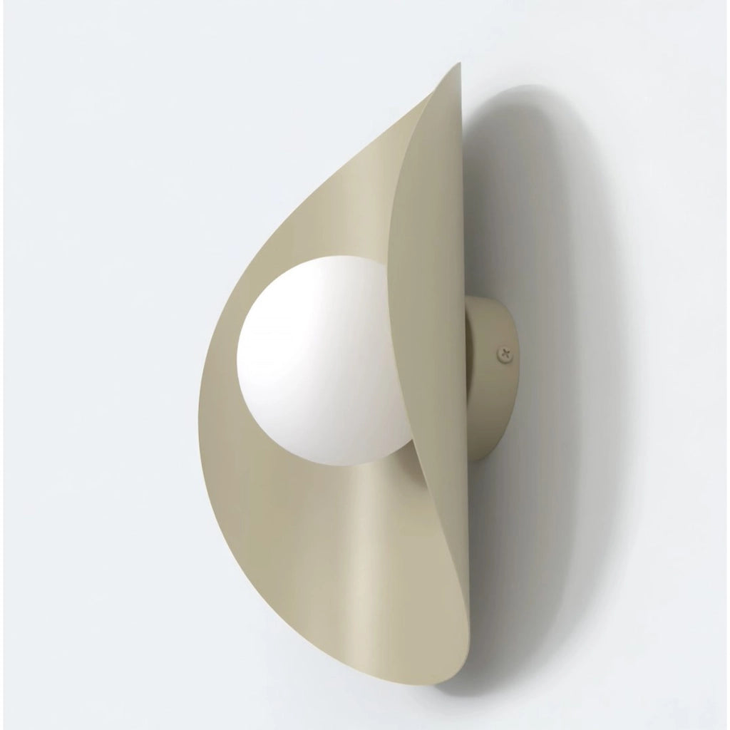 Lampada da parete Fiero XL in acciaio mokka e vetro