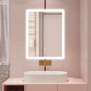 AICA Specchio da bagno  50 x 70 cm, dimmerabile, Funzione Memoria, antiappannamento, 3 colori