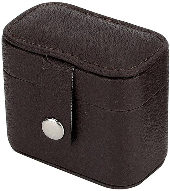 Portatile cassetta di accessori in pelle, cassetta di conservazione per viaggi, cassetta di accessori - nero