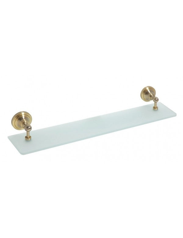 Mensola doccia RETRO in vetro e ottone 60x8,7x12 cm