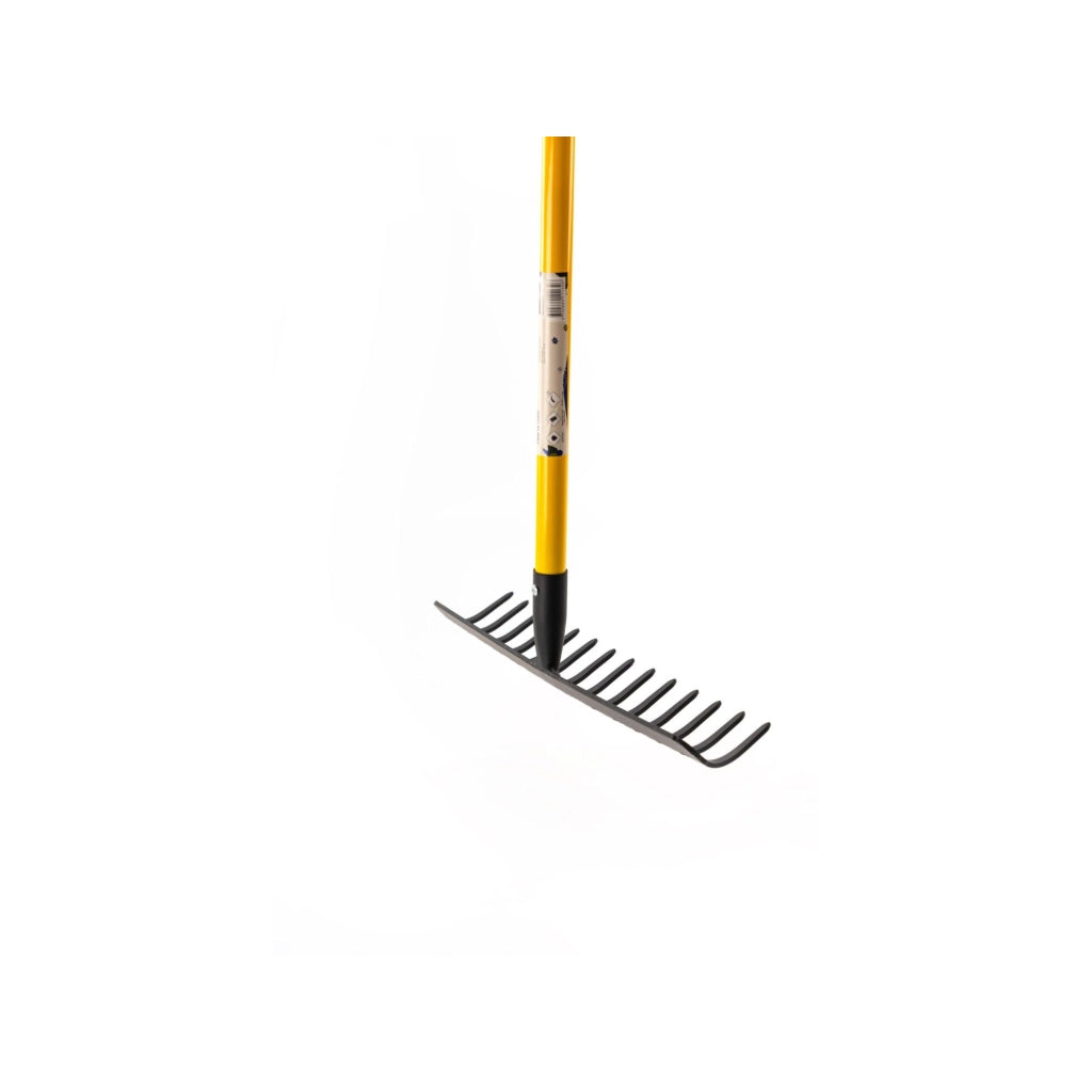 Rastrello da giardino - Suan - 14 rebbi - Manico in fibra di vetro - Dimensioni : 150 x 40 x 8,6 cm