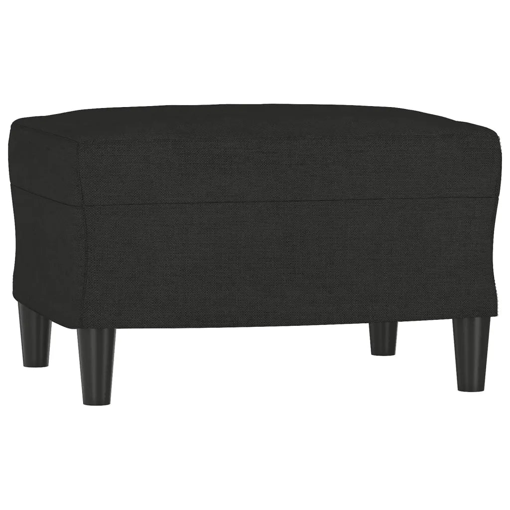 Set Divani 4 pz con Cuscini Nero in Tessuto