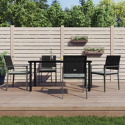 Set Pranzo da Giardino 5pz con Cuscini in Polyrattan e Acciaiocod mxl 76653