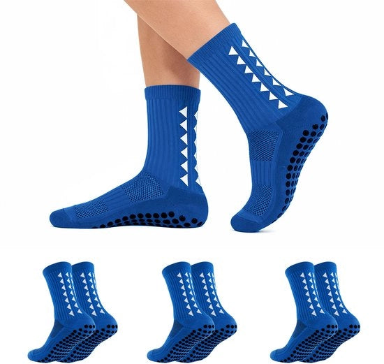 3 paia di calzettoni antiscivolo per calcio - calzettoni per allenamento di calcio per uomini - calzettoni con grip resistente - calzettoni sportivi antiscivolo con punti di appoggio - adatti per yoga, corsa e camminata - misura 39-45