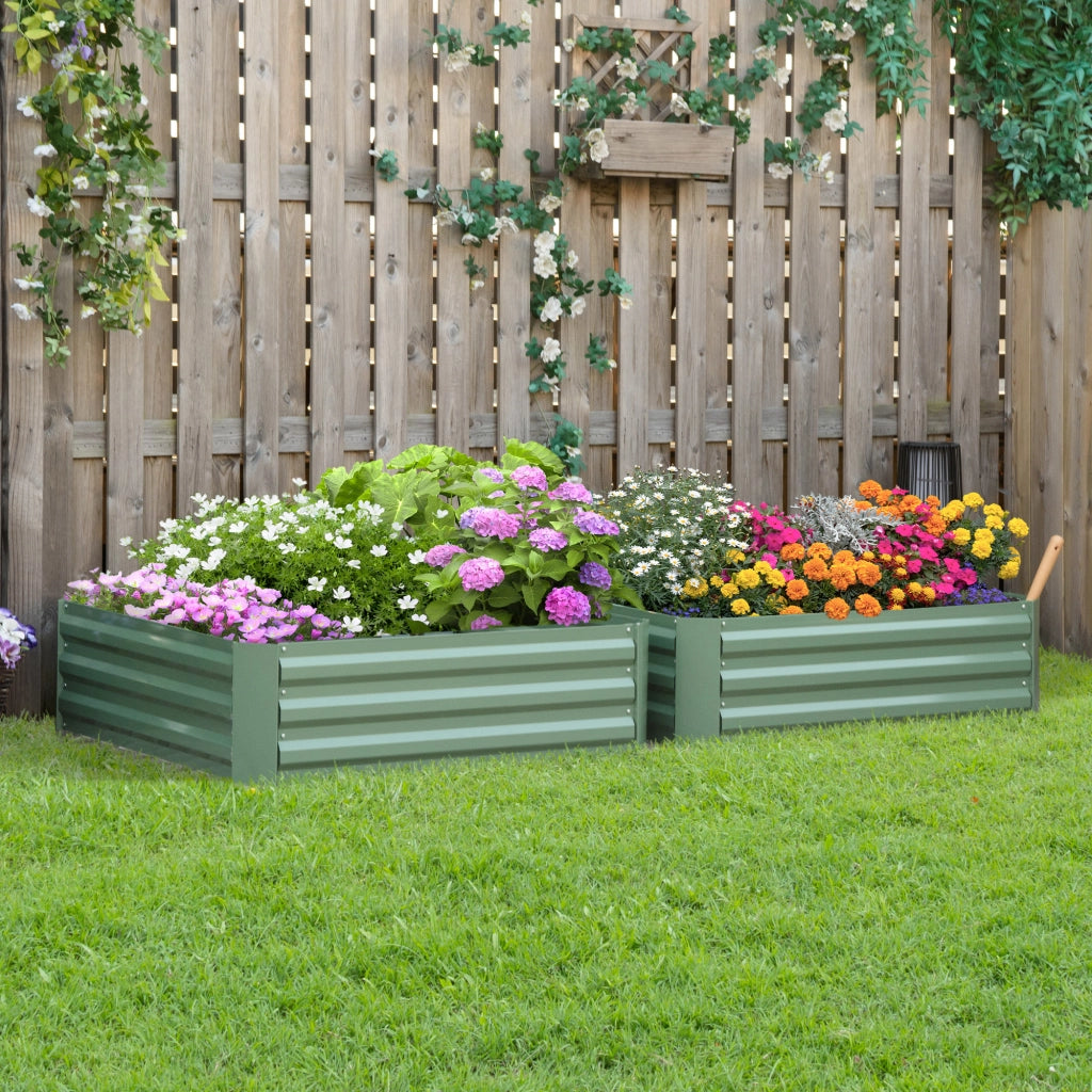 Letto da Giardino 2 Pezzi ¨C zephmum ¨C Verde 100x100x30 cm