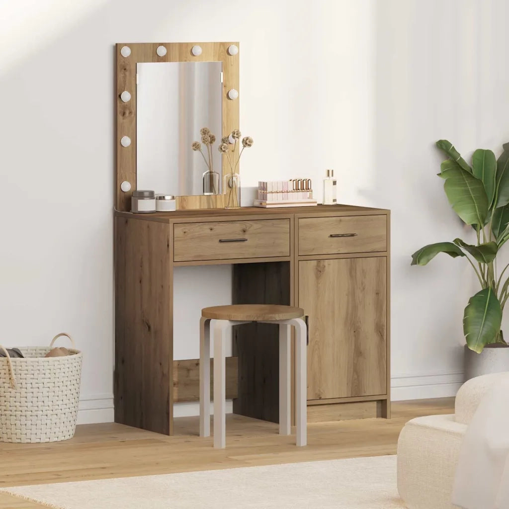 Tavolo da Trucco con cassetto 2 pcs Marrone 50 x 41 x 135 cm 3334244