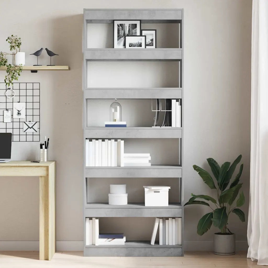 Armadio per Libri Grigio cemento 80 x 30 x 198 cm 3333919