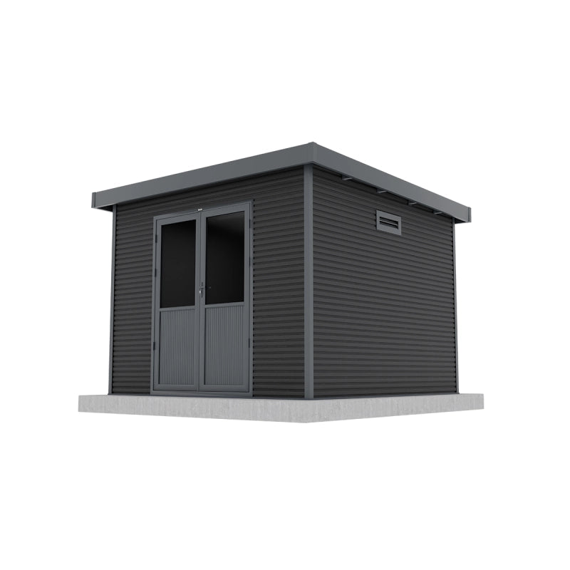 Casetta da giardino in legno composito Onyx 33 - 9m² - Grigio