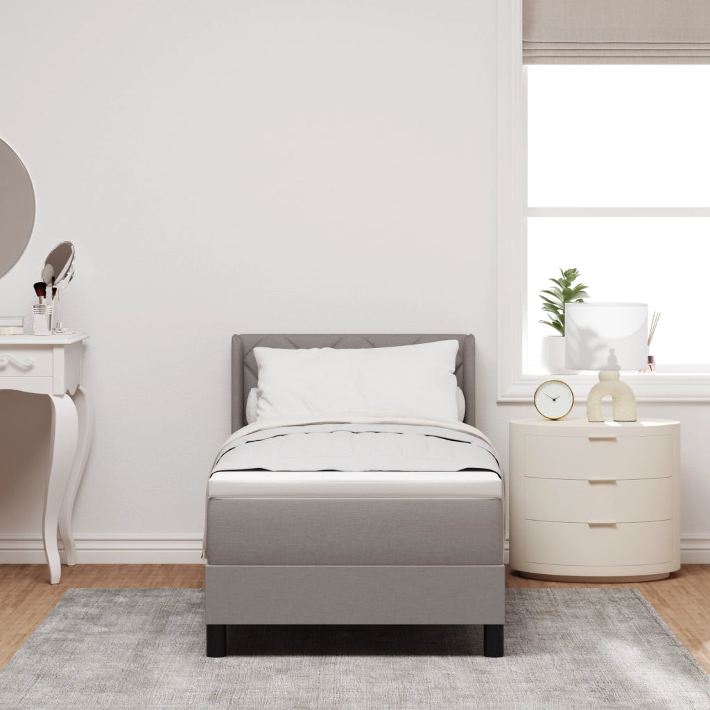 Letto Contenitore  con Materasso Tortora 80x200 cm Tessuto