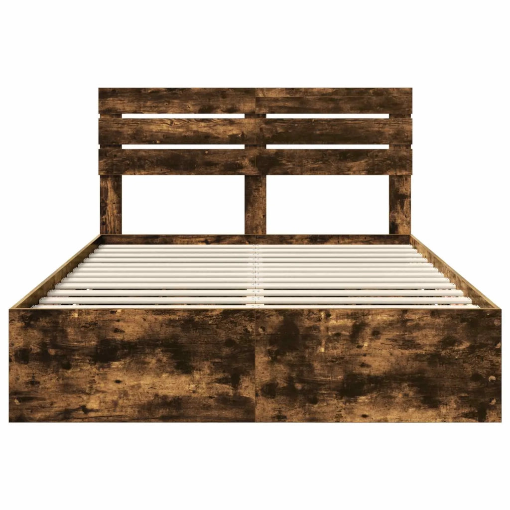 Struttura del letto con cassetto Rovere fumé 160 x 200 cm 3411492