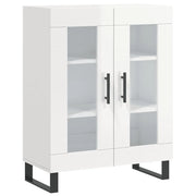 Buffet credenza cassettiera mobiletto mobile contenitore organizer per cucina soggiorno finitura lucida 69,5 x 34 x 90 cm legno ingegnerizzato bianco 02_0030737