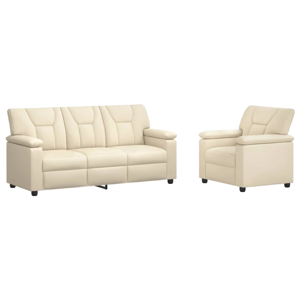 Set di divani 2 pcs Crema Similpelle 3430535