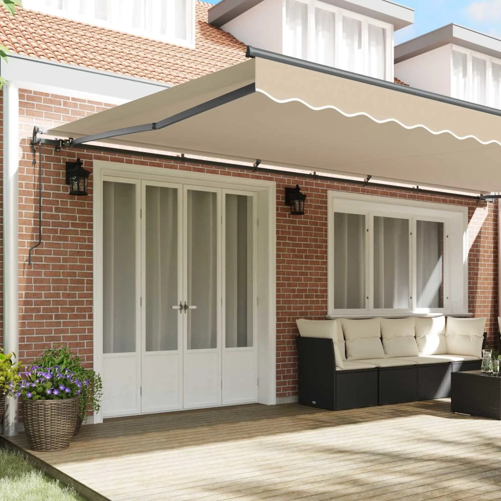 Tenda Retrattile Beige 600 × 300 cm Tessuto e Alluminio 3331643