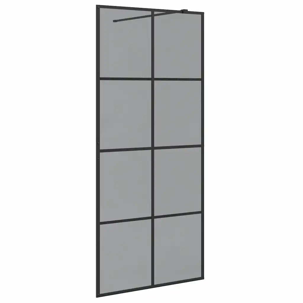 Parete Doccia Walk-in Nero 90 x 195 cm vetro temperato