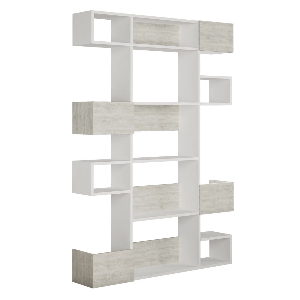 Libreria in legno "Niho" 120 x 27 x 171 cm - Bianco