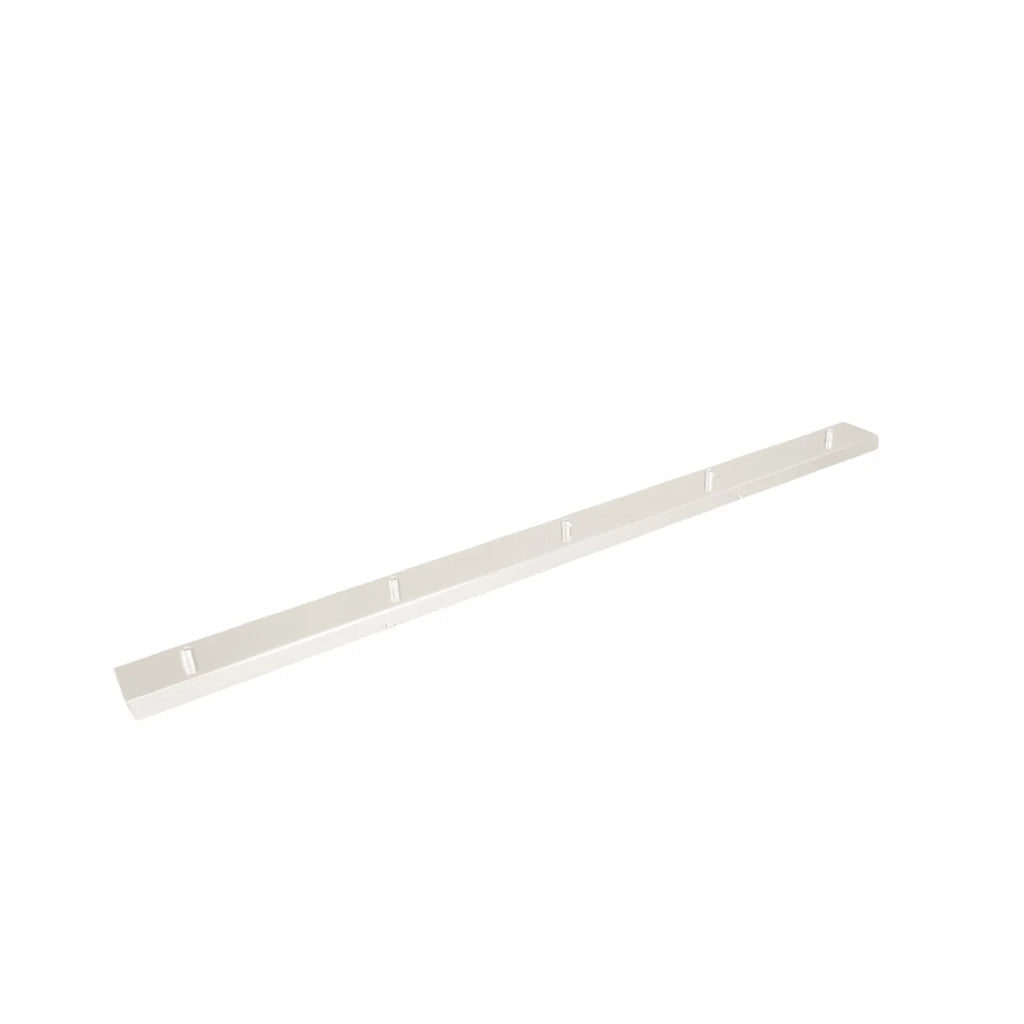 Rosone Multicavo 5 Fori In Metallo Bianco Opaco L120Cm