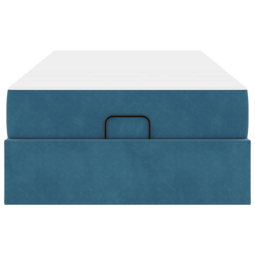 Letto singolo | Letto per adulti | Struttura letto con materasso 2 pcs Blu Velluto