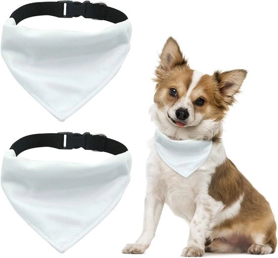 Bande di coda per cani con chiusura regolabile, 2 pezzi sublimati per animali domestici - disegno a doppia faccia - D-ring - chiusura rapida - per cani di taglia media.