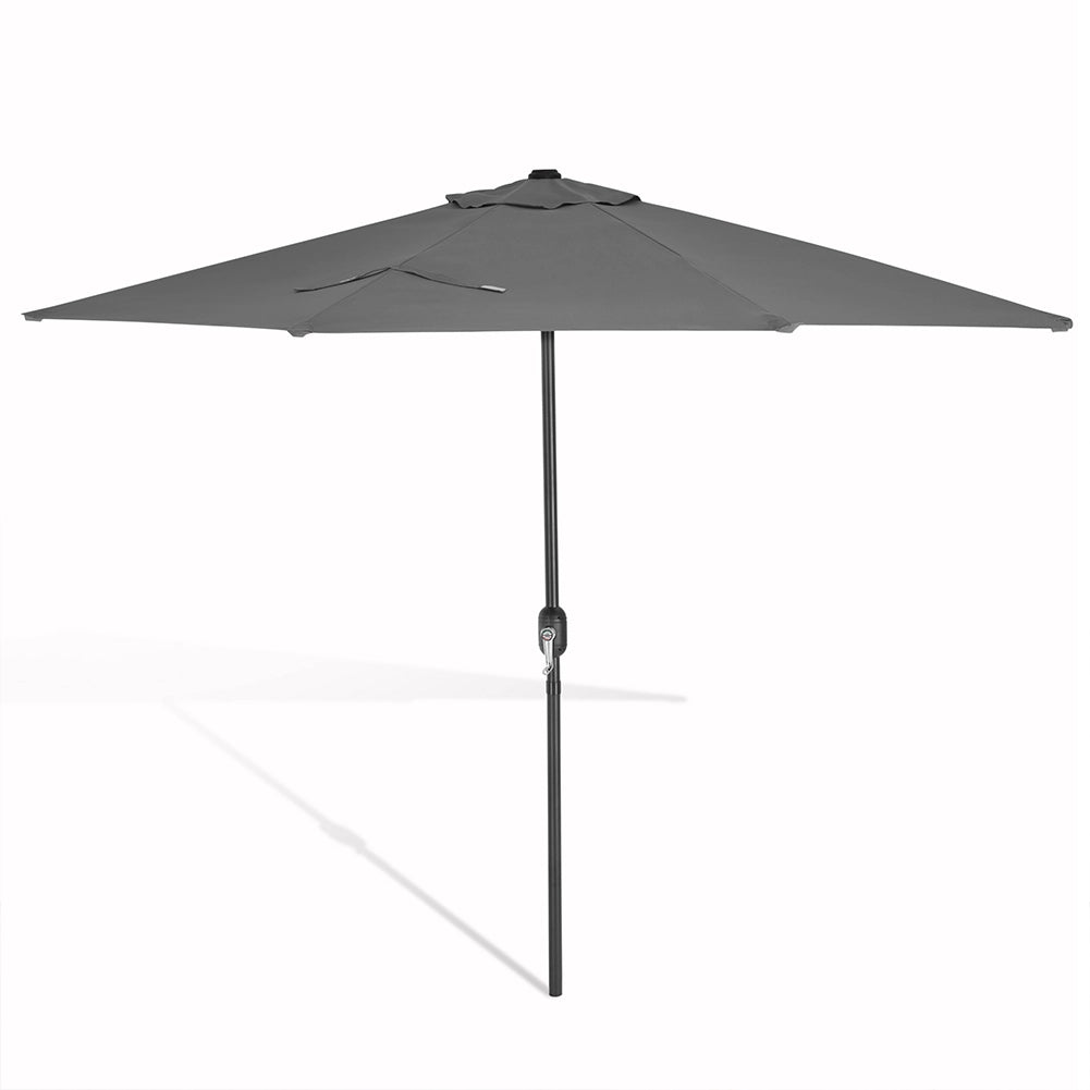Ombrellone Semicircolare Filo Muro da Giardino 270cm con Manovella Grigio