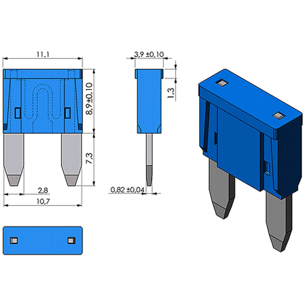 Fusibile mini 10 a confezione pezzi 4