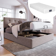 letto imbottito velluto grigio chiaro 90x200 cm