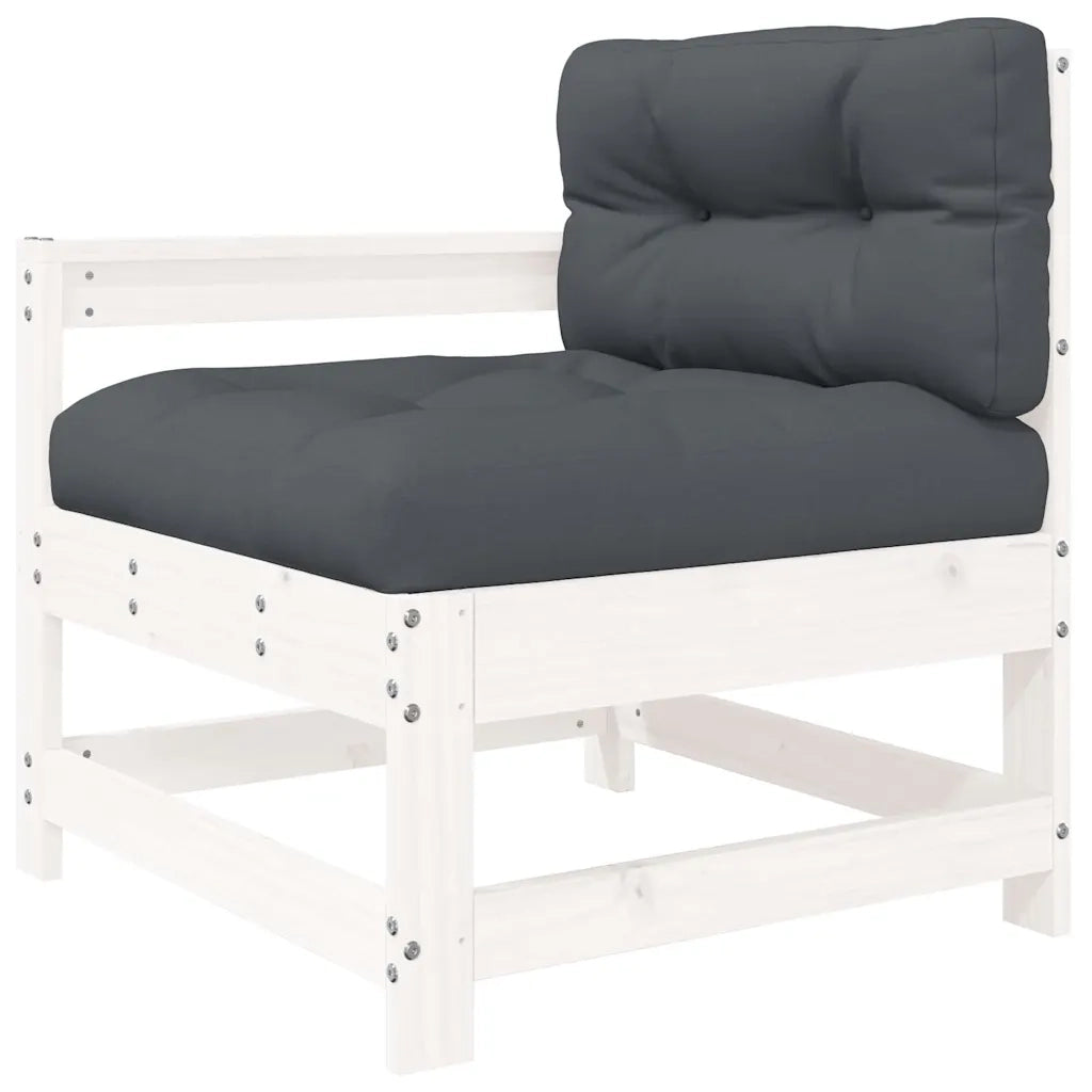 Sedia da Giardino con Cuscini in Legno Massello di Pino CFW5703628