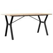 Tavolo da Pranzo | Tavolo da cucina Telaio a Y 160x80x75,5 cm Legno Pino e Acciaio