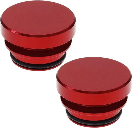 Accendisigari Premium - Sigara Accenditore in Alluminio - Impermeabile e Idrorepellente - Auto, Camion, Camioncino - Rosso - Set a 2 pezzi