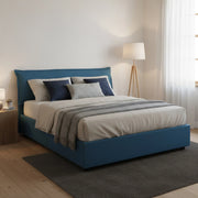 Letto Matrimoniale Andyymion, Letto Matrimoniale Sfoderabile Made in Italy, blu