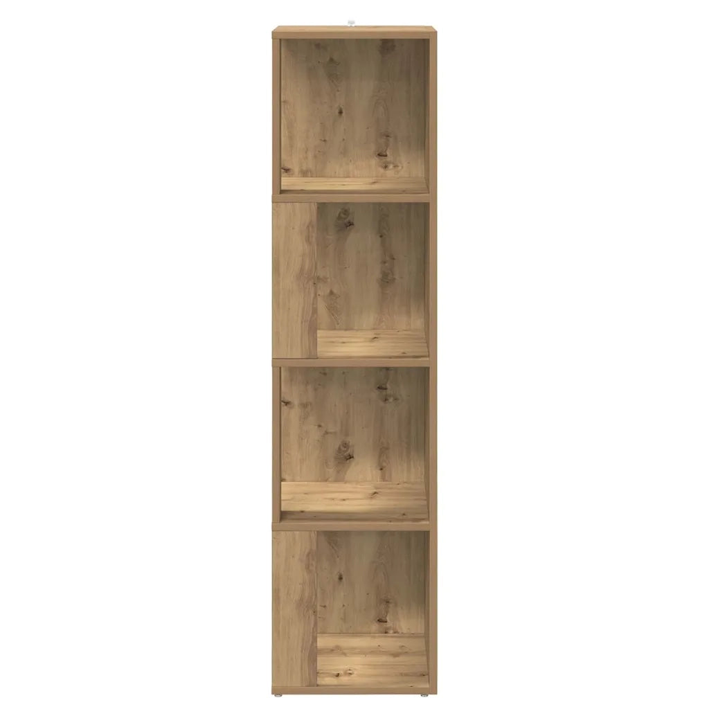 Scaffale Angolare Rovere Artigianale 33x33x132 cm in Truciolato 856723