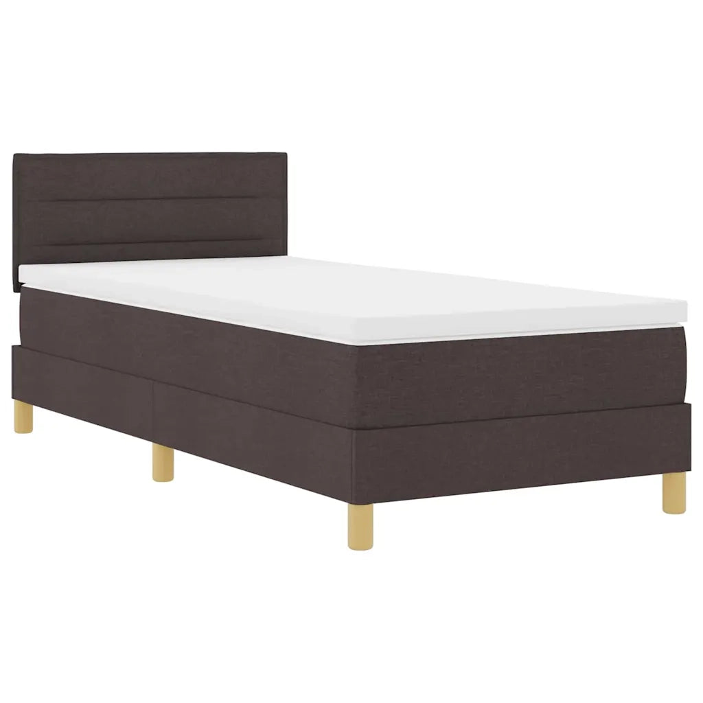 Letto a molle con cuscino Marrone Scuro 80 x 200 cm Tessuto 3338800