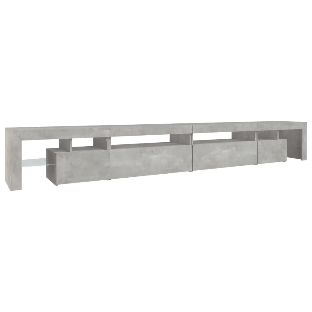 Mobile TV | Armadietto TV | Mobile Porta TV con Luci LED Grigio Cemento 290x36,5x40 cm