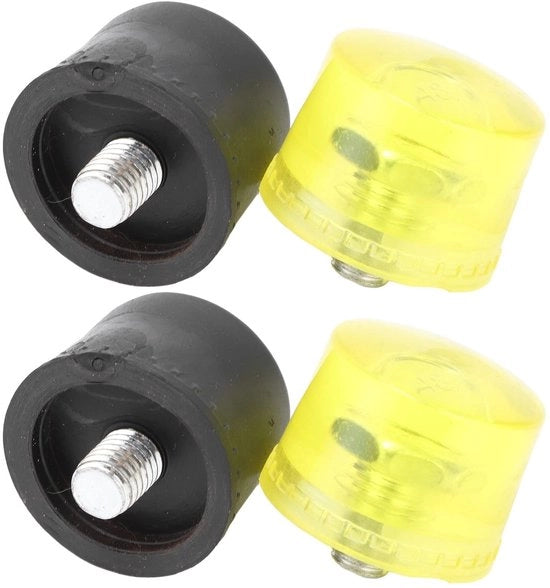 Impastatrice a gomma - Set di 2 Testine di Ricambio - Resistenti allo Shock - Antiscivolo - Duraturo - Facile da Installare - Minimo di Grattini - Testa di Martello