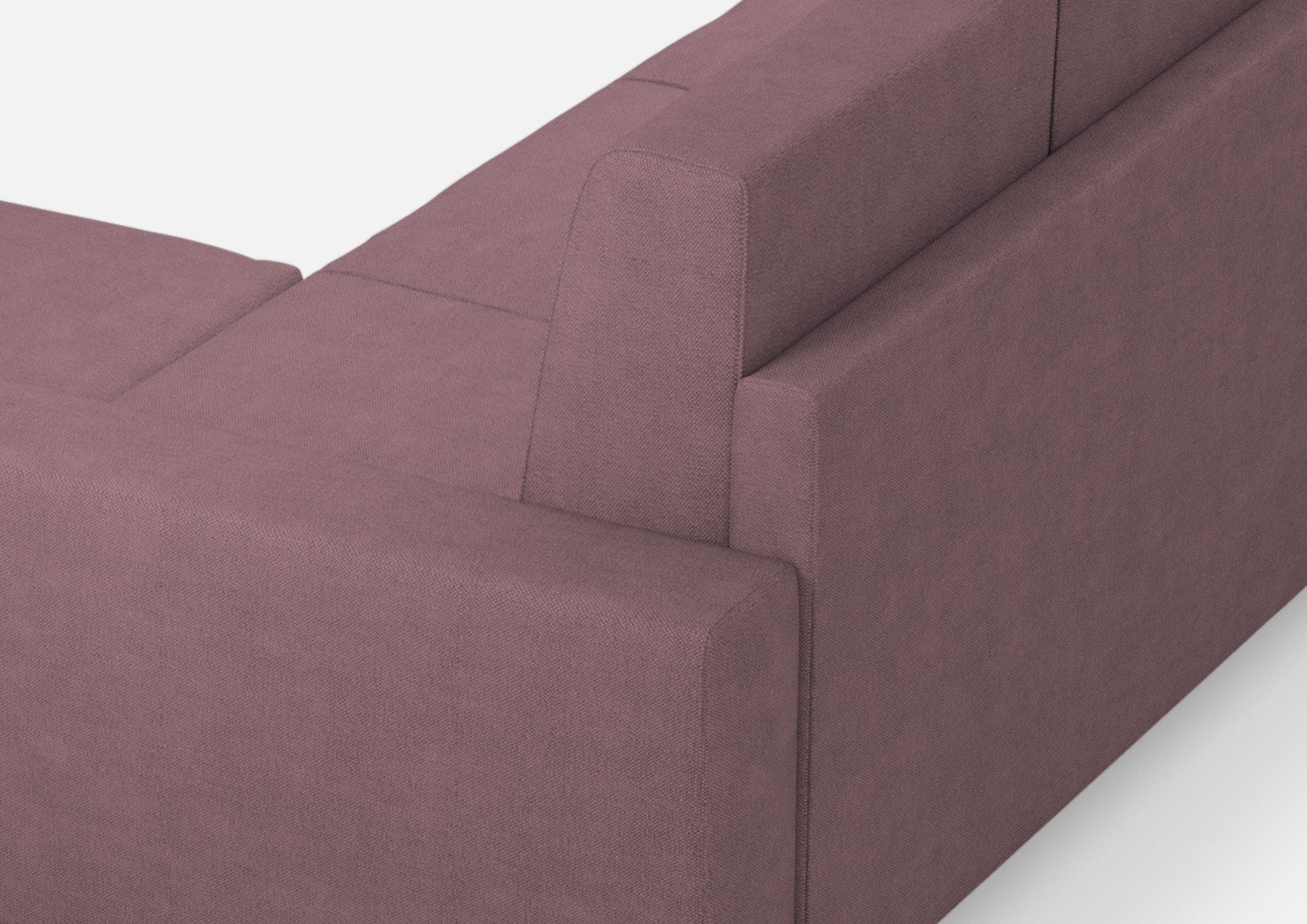 Divano 2 Posti con Pouf 168x145x85 cm Sakar in Tessuto Prugna