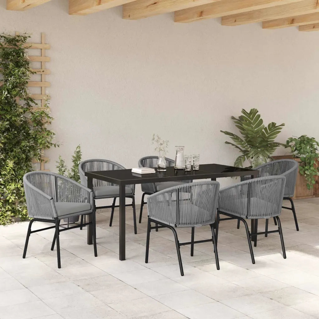Set da Pranzo per Giardino 7 pcs Antracite