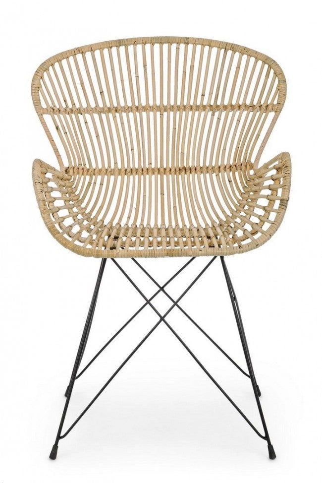 Set 4 Poltrone 62x68x85h cm Venturs Naturale