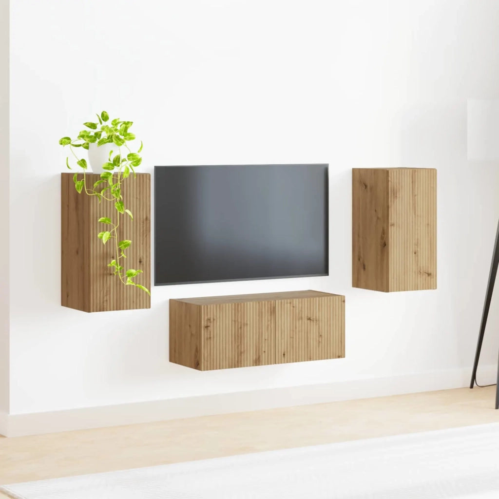 Set mobile TV 6 pcs Rovere artigianale Legno multistrato 3409068