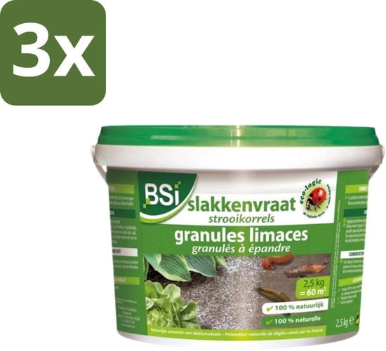 Slitestrappa per lotta alle lumache - 2,5 kg - Confezione in bulk - 3 pezzi