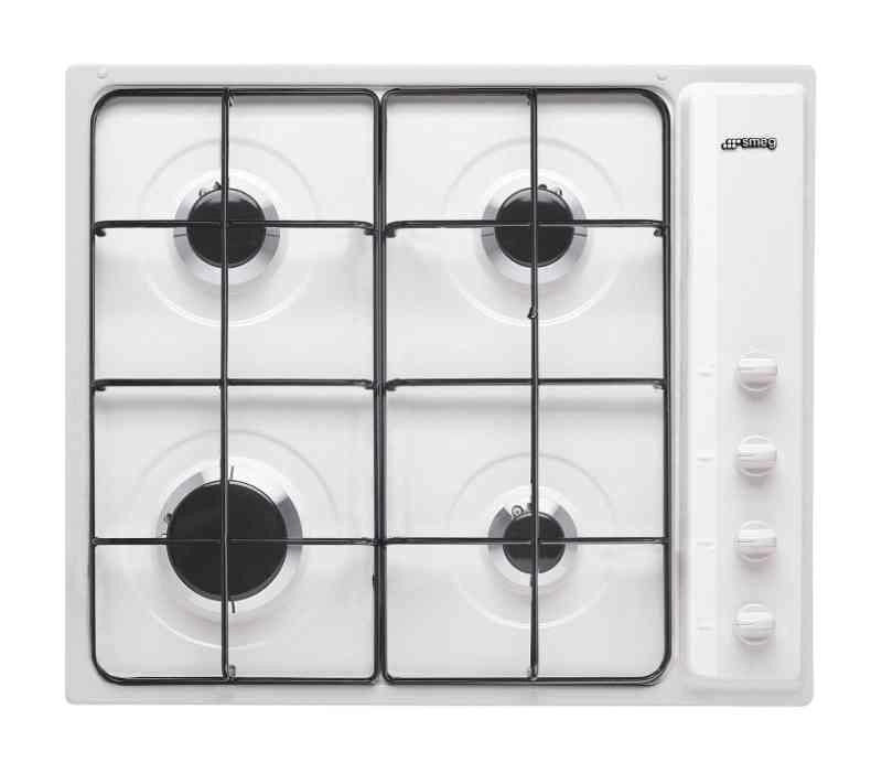 Smeg S64SB piano cottura Bianco Da incasso 60 cm Gas 4 Fornello(i)