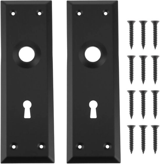 Matrice di protezione per serrature in metallo anticorrosivo - 2 Pack - 180 x 58 mm - Piastra di chiusura porta