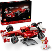 LEGO Icons Ferrari F2004 e Michael Schumacher - Modello di Auto F1 per Adulti - Set con Motore V10 e Minifigure da Colle