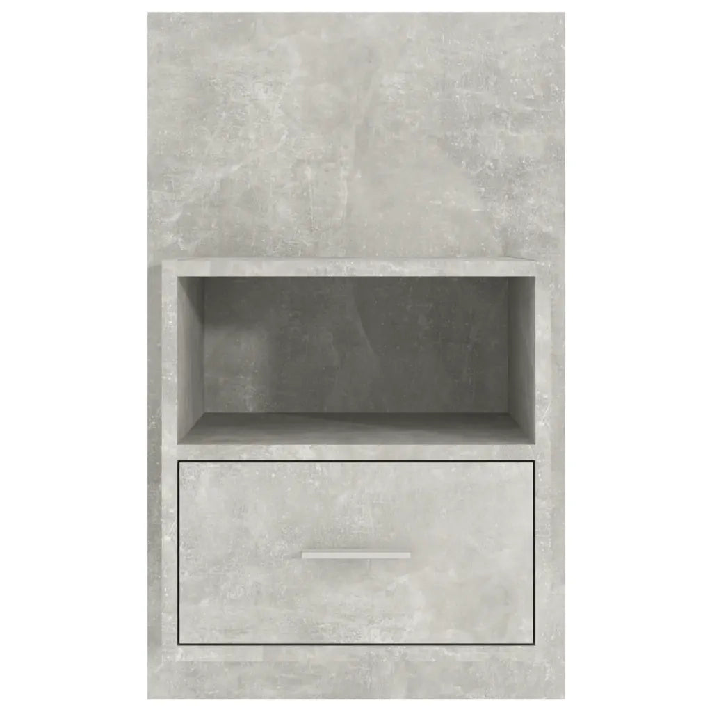Comodini a Muro 2 pz Grigio Cemento cod mxl 40613