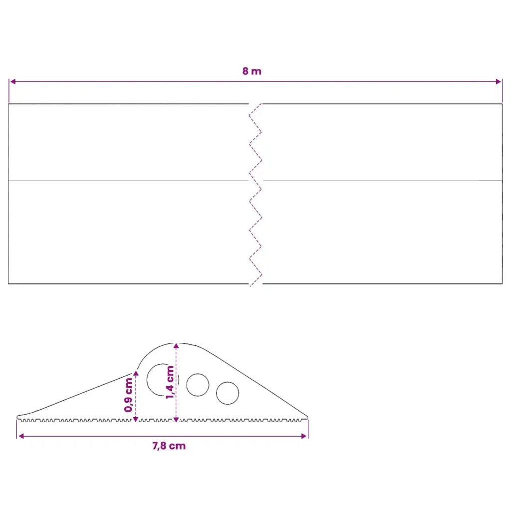 Guarnizione per pavimento del garage 78 x 14 mm 8 m Gomma EPDM 42038214