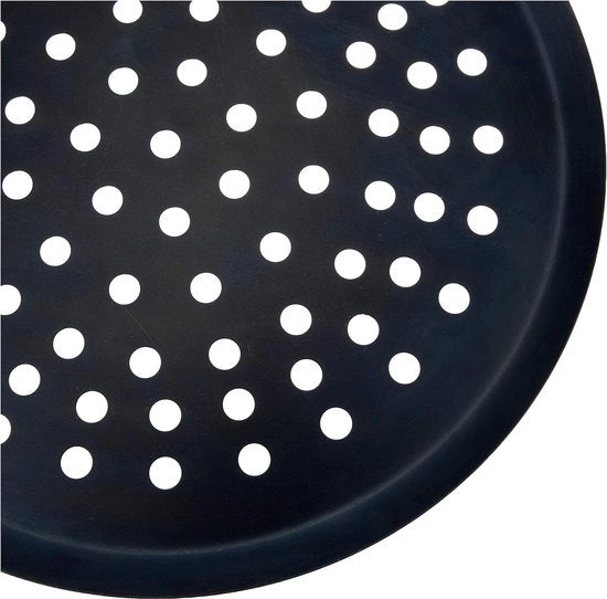 Piatto perforato in acciaio blu - foro 10 mm - 32 cm