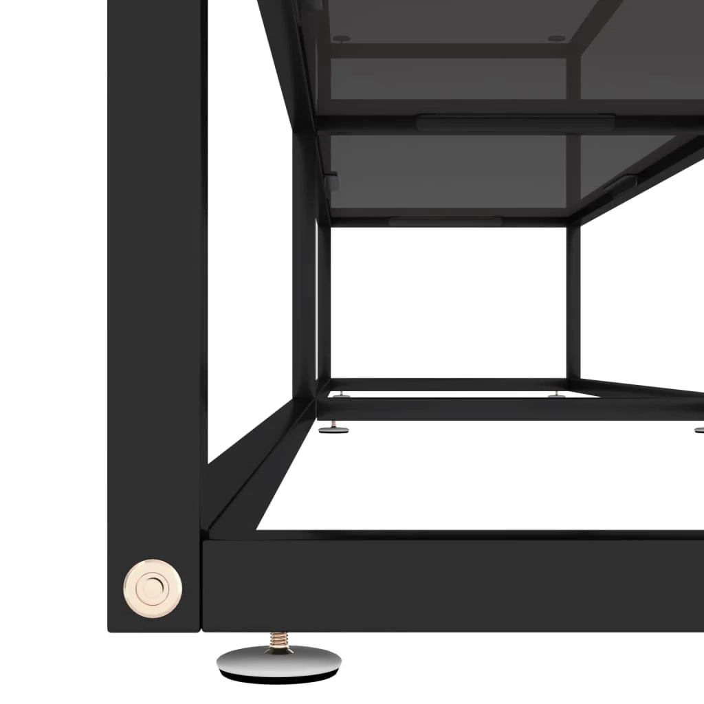 Mobile TV multimediale scaffale TV mobile TV sala da pranzo soggiorno camera da letto 220 x 40 x 40,5 cm vetro temperato nero 02_0026114