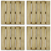 Pavimentazione da Esterno 4 Pezzi 50x50 cm in Legno Impregnato