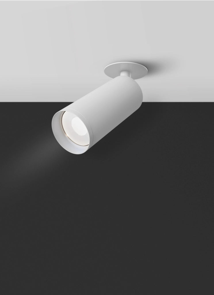 Maytoni Focus plafoniera bianca alluminio GU10 1 luce dimmer