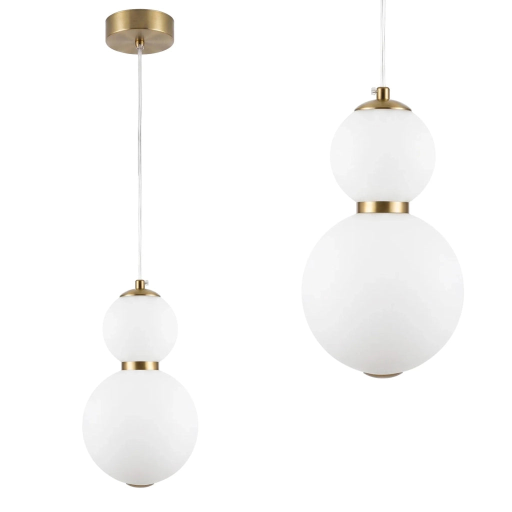 Lampada A Sospensione A Led Lhj112-2cp Oro Spazzolato